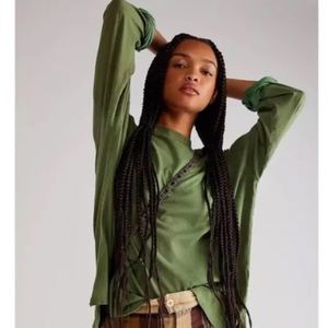 NWOT Free People X Dr. Collectors Basic Tee L/S Tie Dye Sz S Z467